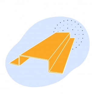 Корытный профиль стальной 60х40х42х2 мм 20пс ГОСТ 8283-93