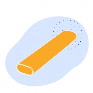 Труба стальная плоскоовальная 12х6х0.8 мм ст3 ГОСТ 8644-68