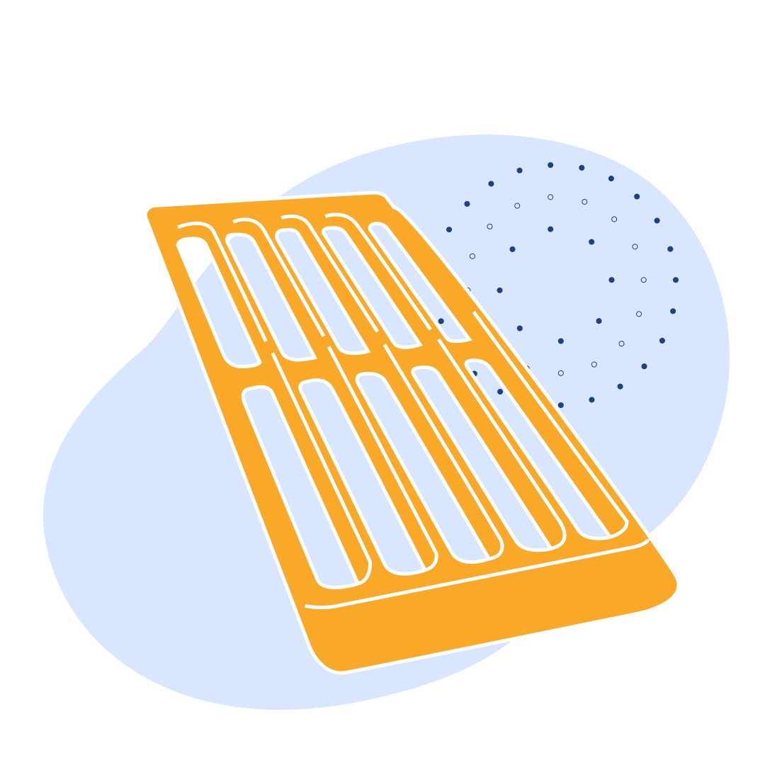 Чугунный колосник 740x210 мм СЧ18