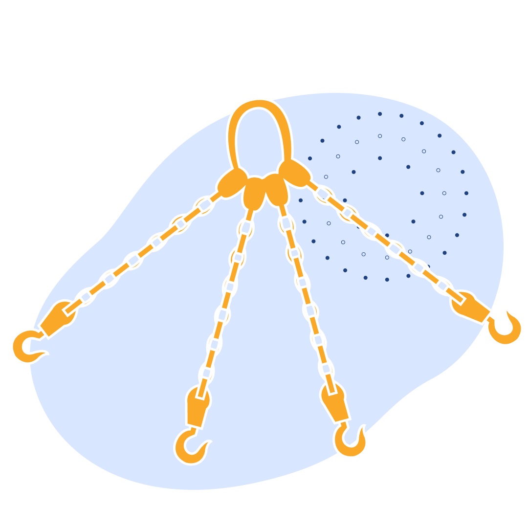 Строп четырехветвевой цепной 4СЦ 1 м 2.3 т