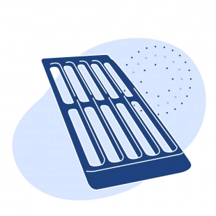 Чугунный колосник 520x218 мм СЧ18