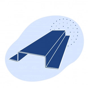 Корытный профиль стальной 60х40х42х2 мм 20пс ГОСТ 8283-93