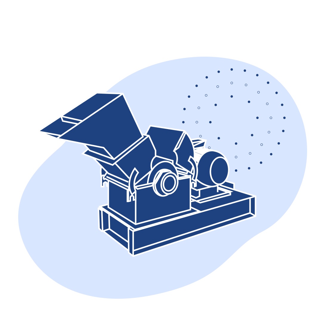 Дробилка молотковая МД 2х2 830х550х1430 мм 3 кВт 110 кг