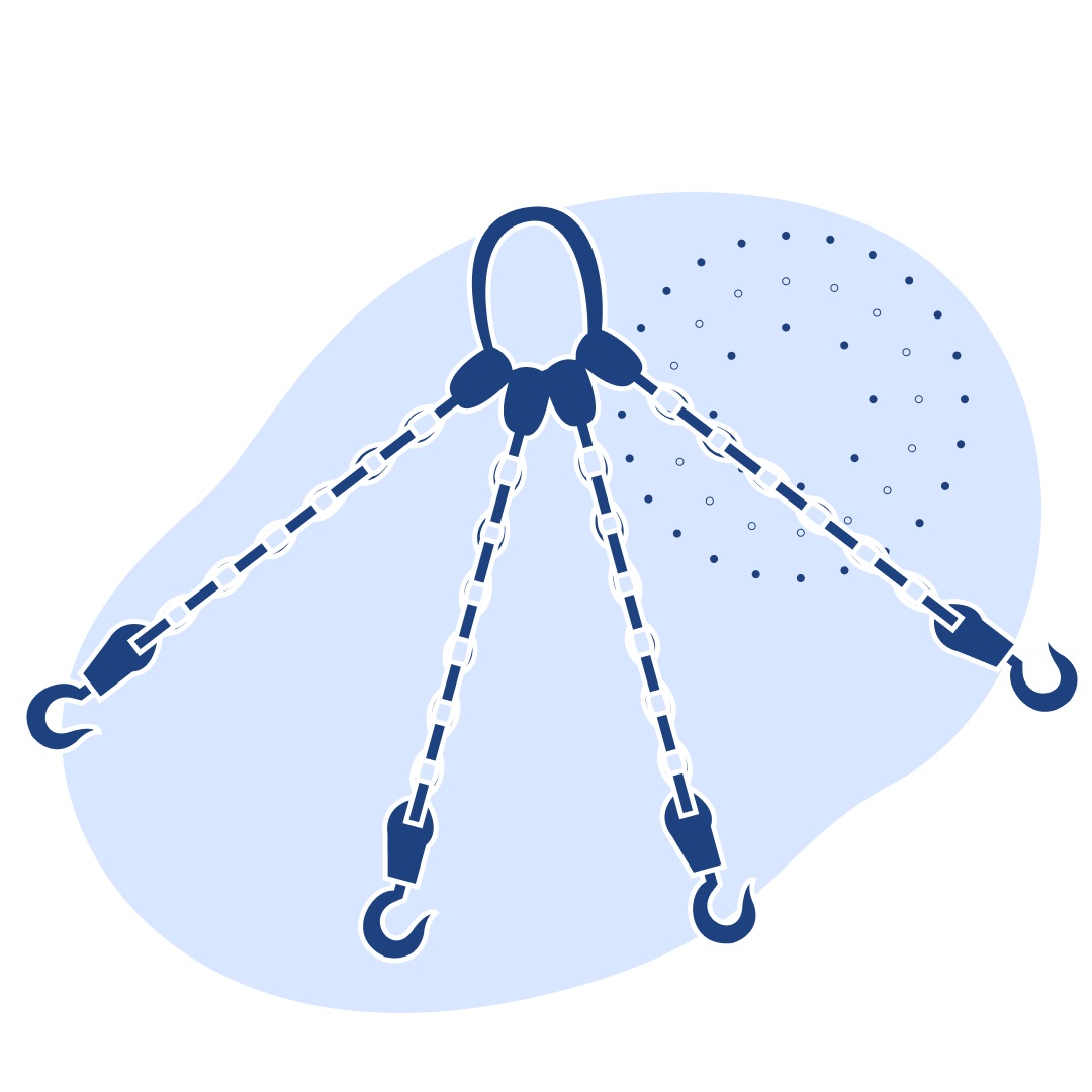 Строп четырехветвевой цепной 4СЦ 1 м 2.3 т