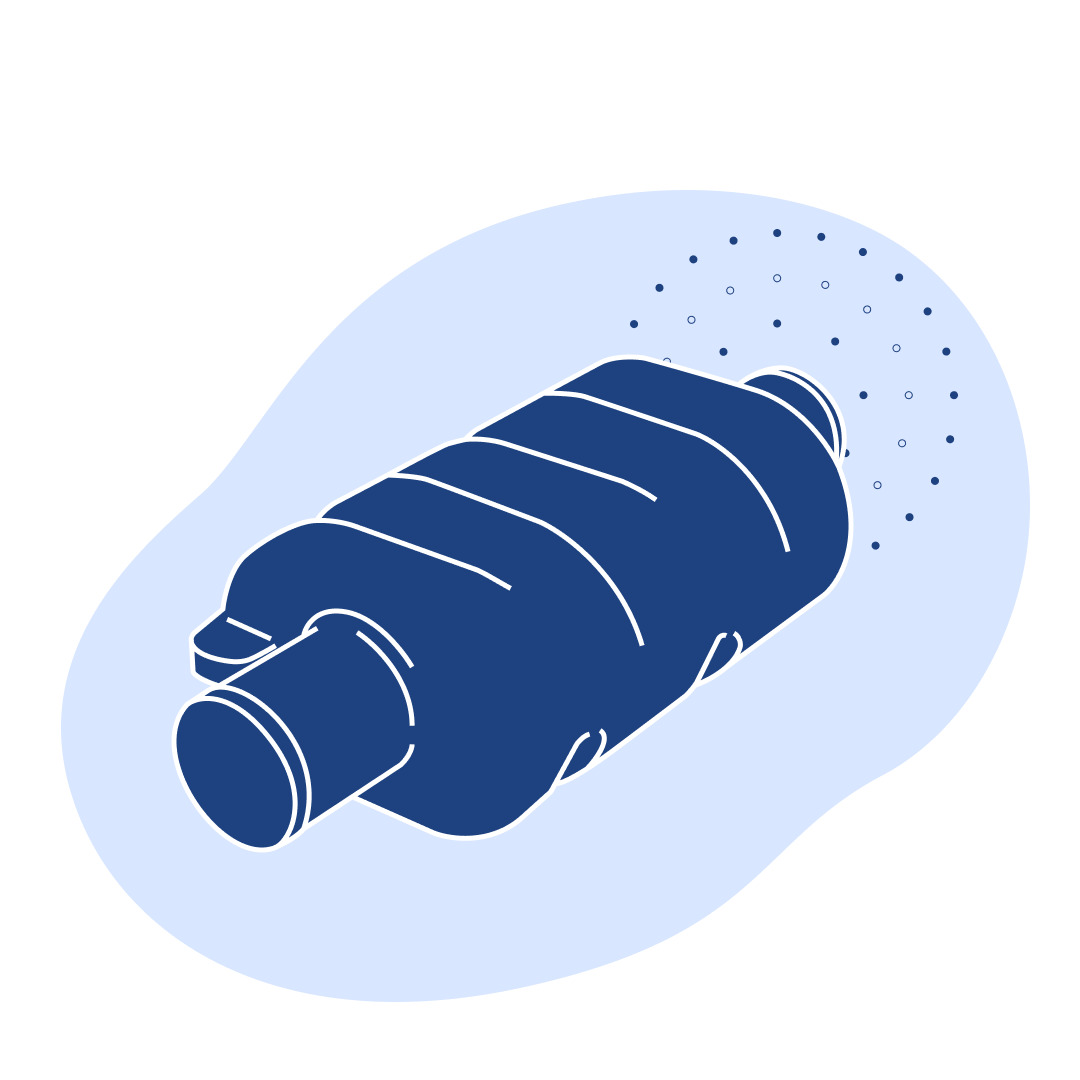 Судовой глушитель 500х3170х2980х740х3 мм